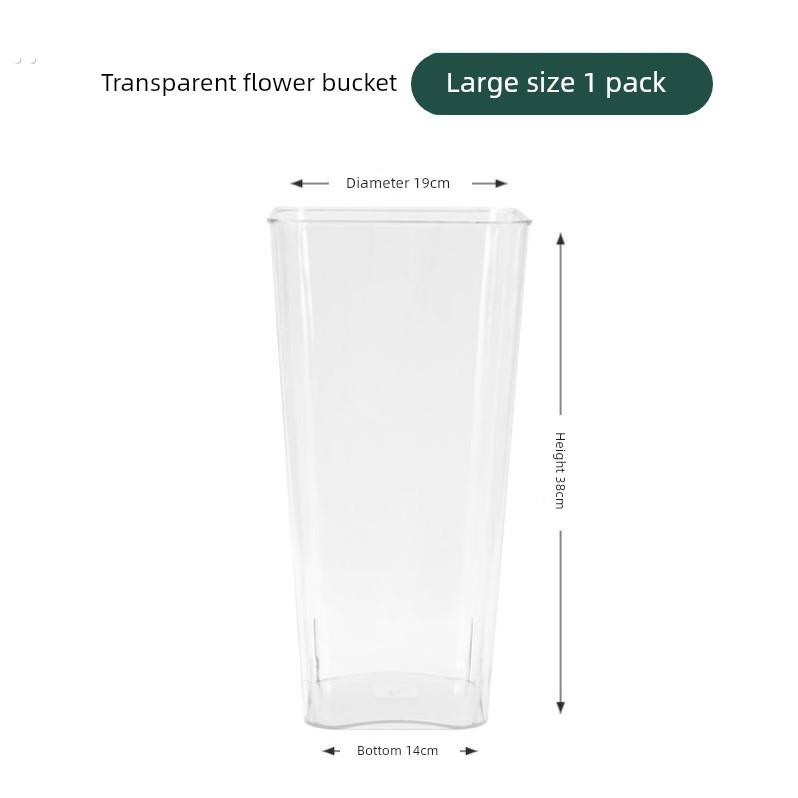亚克力醒花桶深水鲜花养花桶花店专用家用插花桶透明醒花桶花瓶