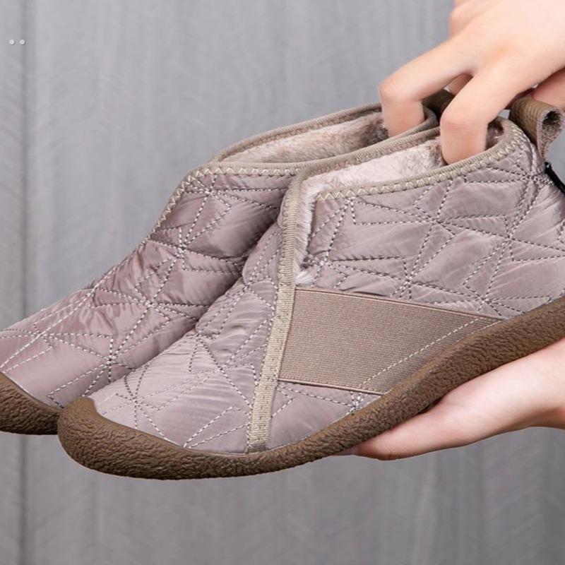 冬季2024新款老北京棉鞋女加绒加厚保暖防滑一脚蹬妈妈棉靴雪地靴