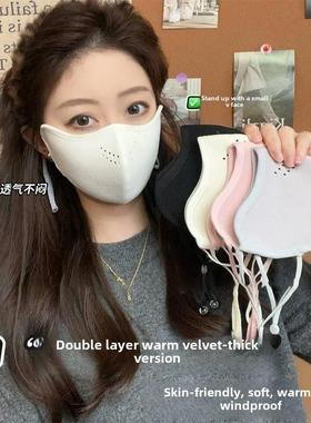 【厚保暖天鹅绒到Heattech】全面防护东北抗寒防雾面罩羊毛衬里户