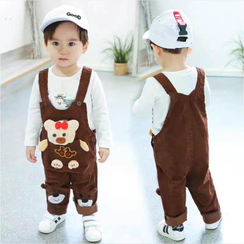 宝宝背带裤灯芯绒春秋儿童装长裤0123岁婴幼儿单裤男女童洋气裤子