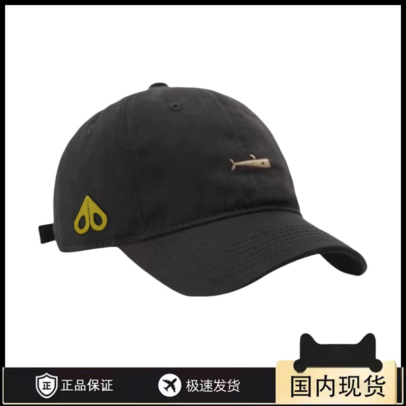 MOOSE KINGSPEW剪刀棒球帽刺绣小鱼大头围百搭日系街头鸭舌帽