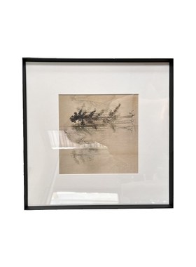 邸高家居样板房间别墅新中式进门入户玄关装饰画摆件托盘套装