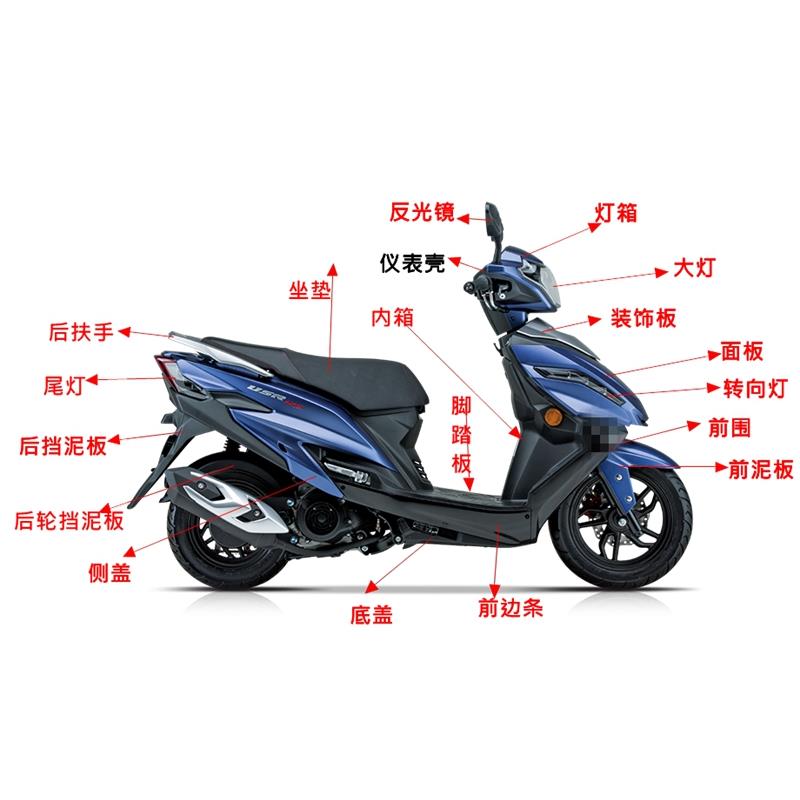 适用豪爵USR125大灯前围面板内箱HJ125T-21/C前泥板侧盖护板外壳