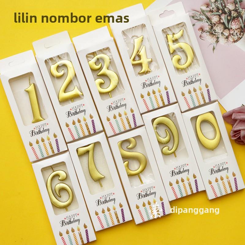 生日蜡烛金色数字蜡烛蛋糕装饰创意烘焙派对用品无烟蛋糕蜡烛浪漫