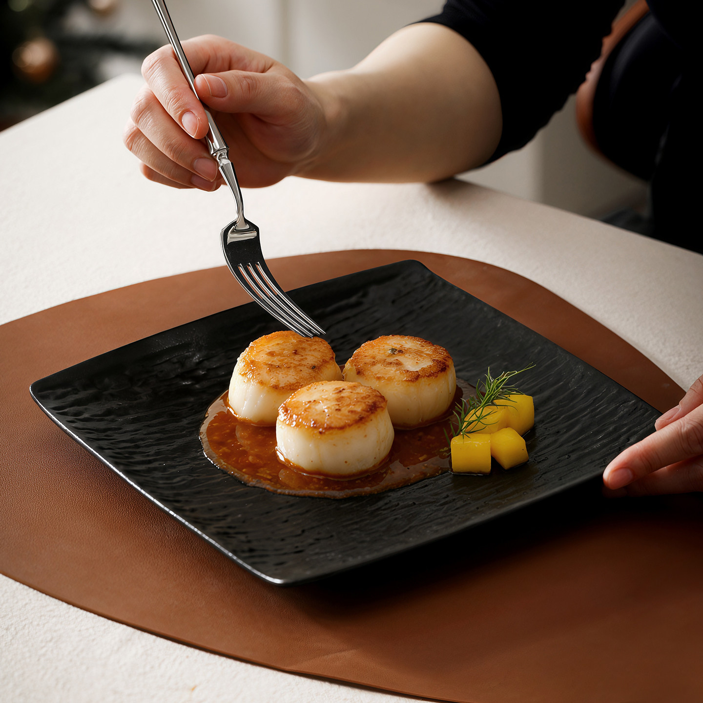 轻奢风西餐盘牛排盘方形凉菜盘早餐盘网红高颜值蛋糕盘四方点心盘