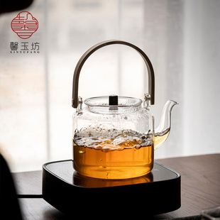 玻璃茶壶单壶电陶炉烧水壶煮茶茶具耐热高温加厚提梁壶大号泡茶器