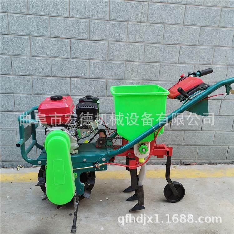 单行汽油播种机 小型农用播种施肥机 汽油玉米粒播种机