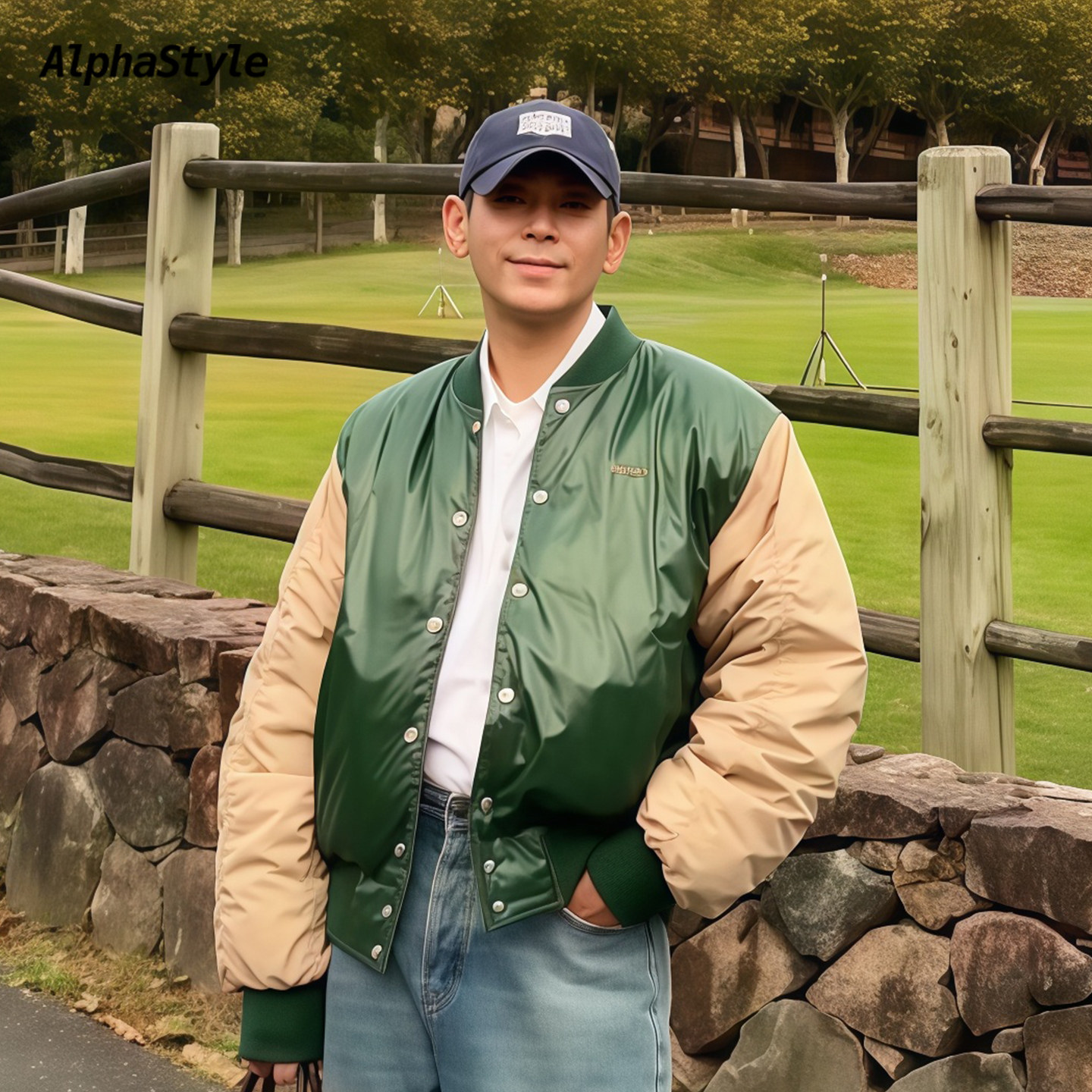 棒球领双面穿羽绒夹克外套