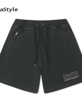APSL ALPHASTYLE新品时尚潮牌夏季美式简约宽松百搭休闲短裤男女