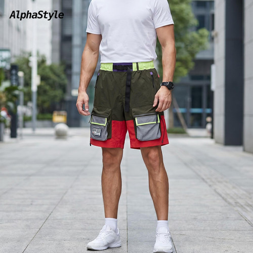 AlphaStyle夏季五分短裤户外运动