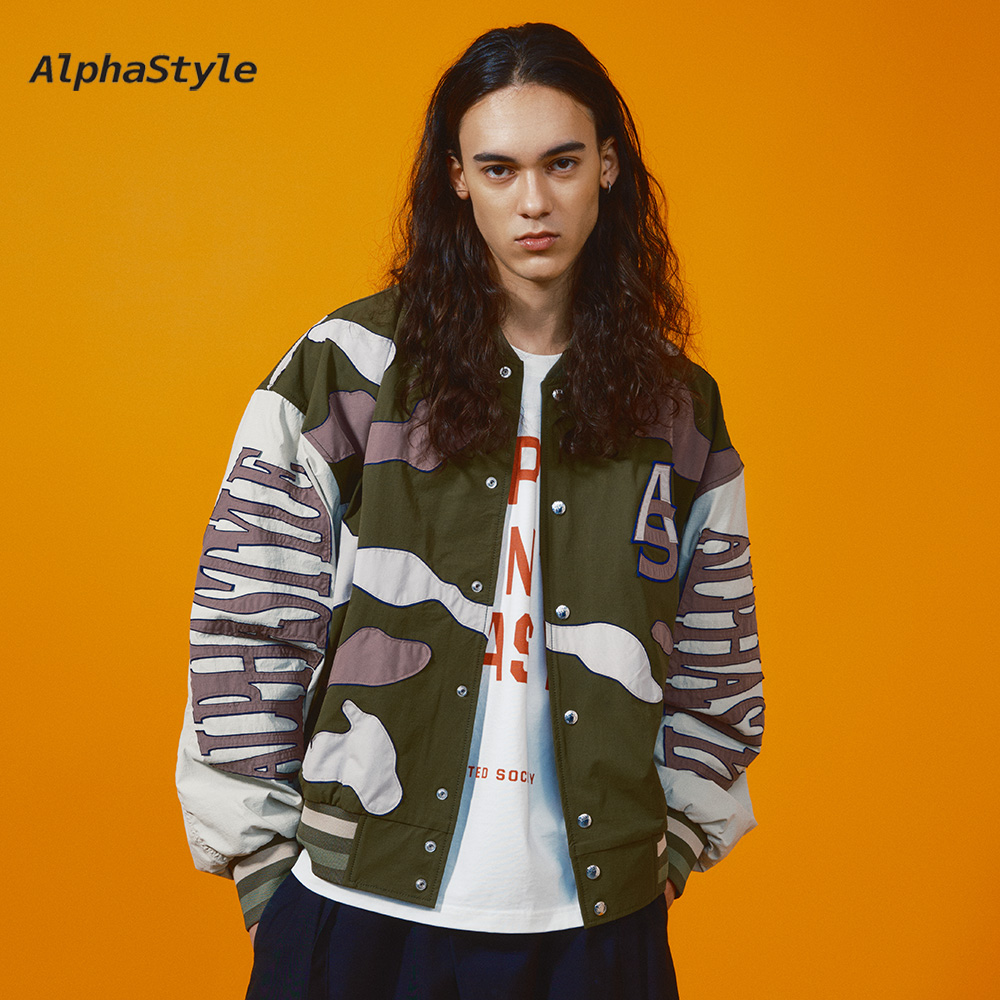 AlphaStyle秋季迷彩夹克外套
