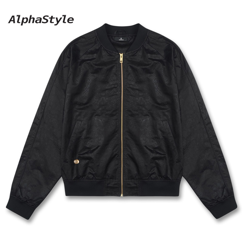 ALPHASTYL春秋宽松刺绣夹克外套