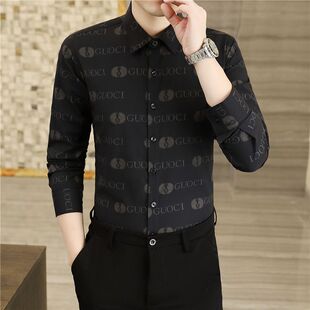 潮流刷气修身 衬衣休闲商务免烫寸衫 薄款 长袖 上衣 2025新款 衬衫 男士