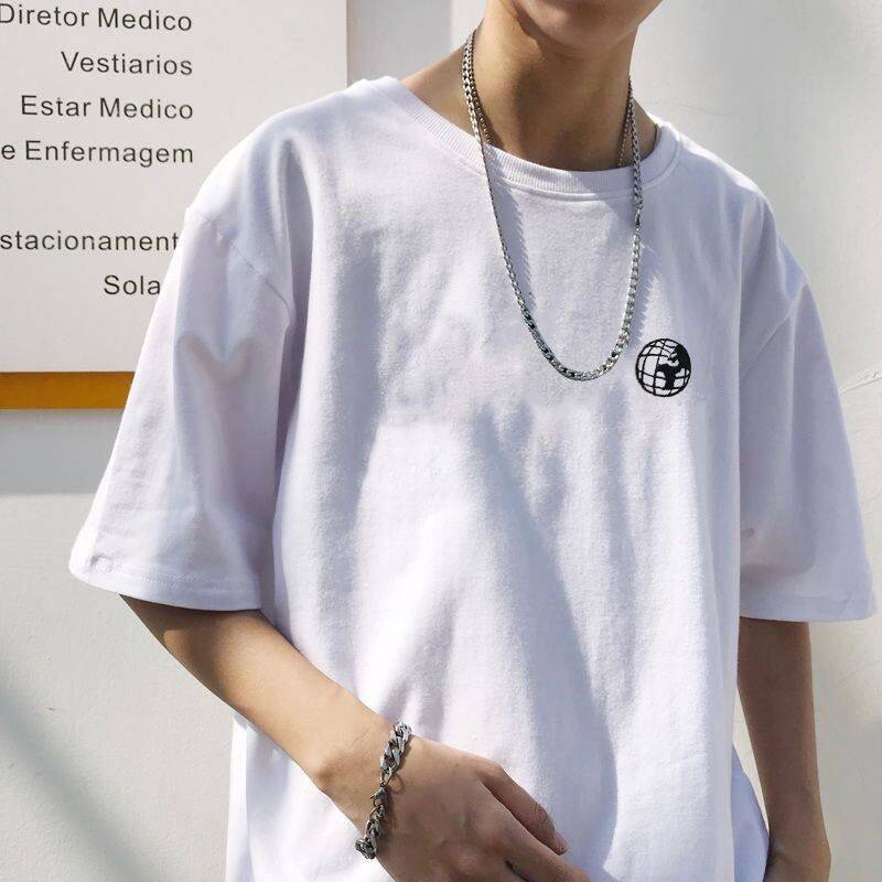 夏季男士白色短袖t恤男学