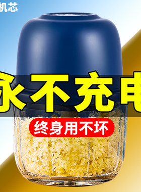 无线六刀料理机电动打蒜器玻璃杯搅蒜器小型厨房绞肉机辅食家用