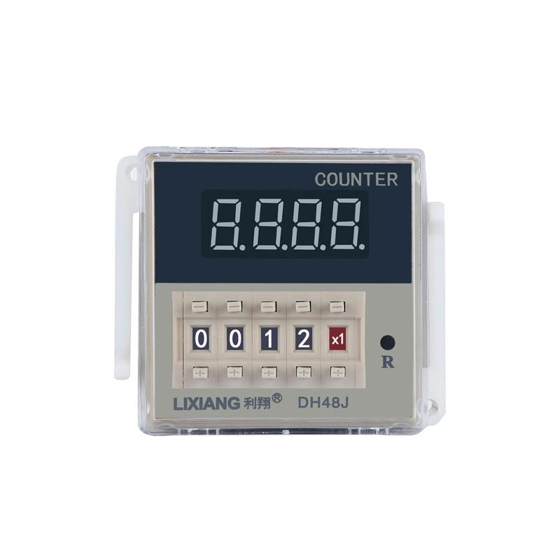 数显电子计数器继电器DH48J-11A计数器220V 24V 12V 11脚停电记忆