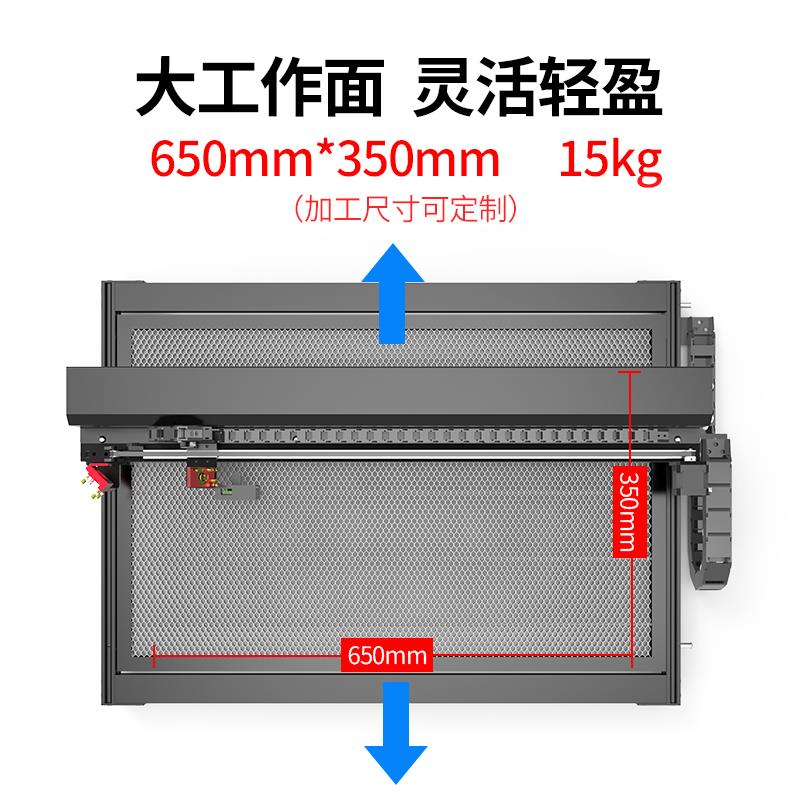 酷刻GOIOK P1可携式CO2雷射切割机透明压克力布料皮革木板PVC雕刻