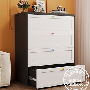 铁艺五斗柜客厅卧室收纳柜钢制收纳柜多层落地抽屉柜轻奢床尾柜子