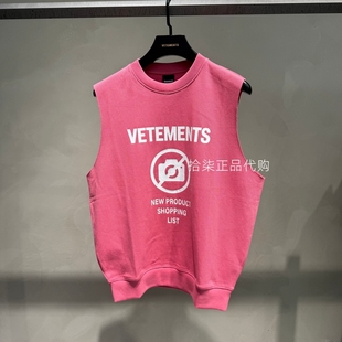 宽松休闲圆领套头无袖 男女款 卫衣背心33120006 专柜正品 VETEMENTS