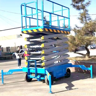 电动维修高空升降机 14米移动剪叉升降作业平台 液压载人登高车