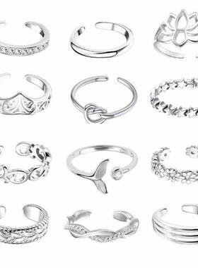 脚趾戒脚戒指女脚趾环脚指瑜伽脚指环女款足戒脚趾头戒子开口网红