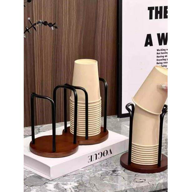 高颜值纸杯架一次性杯子取杯器桌面茶几收纳置物架茶杯咖啡杯杯架