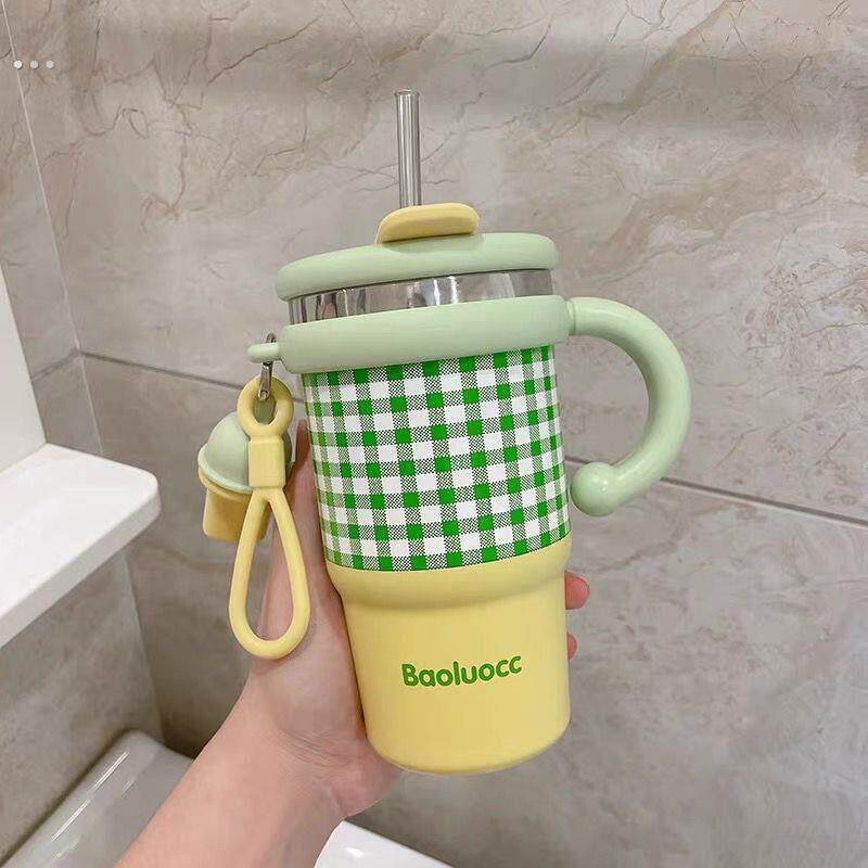 新款双饮保温冰霸杯高颜值女生吸管杯家用大容量水杯宝宝喝水