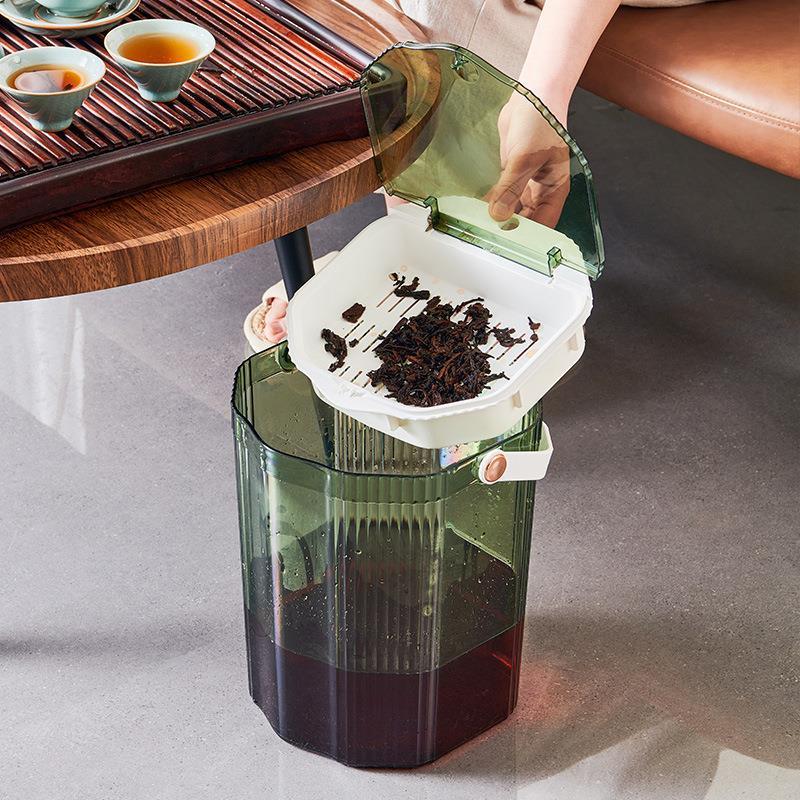 干湿分离茶桶家用茶具茶水桶过滤茶具塑料功夫茶茶渣桶大号现代