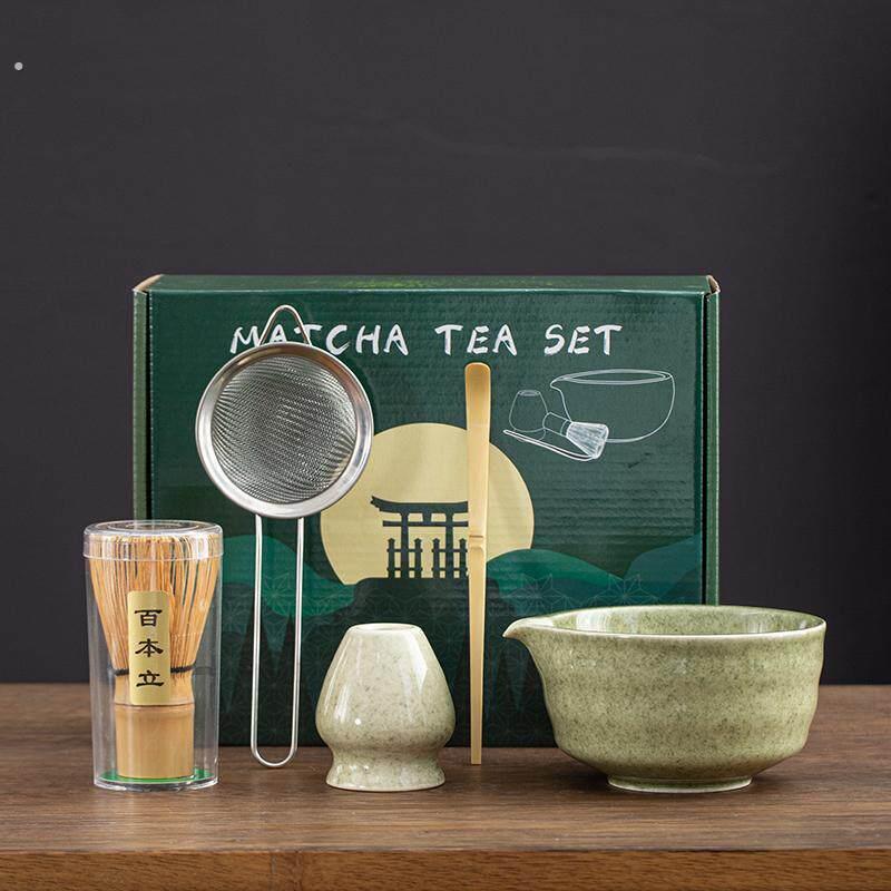 陶瓷日式点茶打抹茶茶具套组茶刷工具打抹茶竹制茶筅笠茶拨百本立
