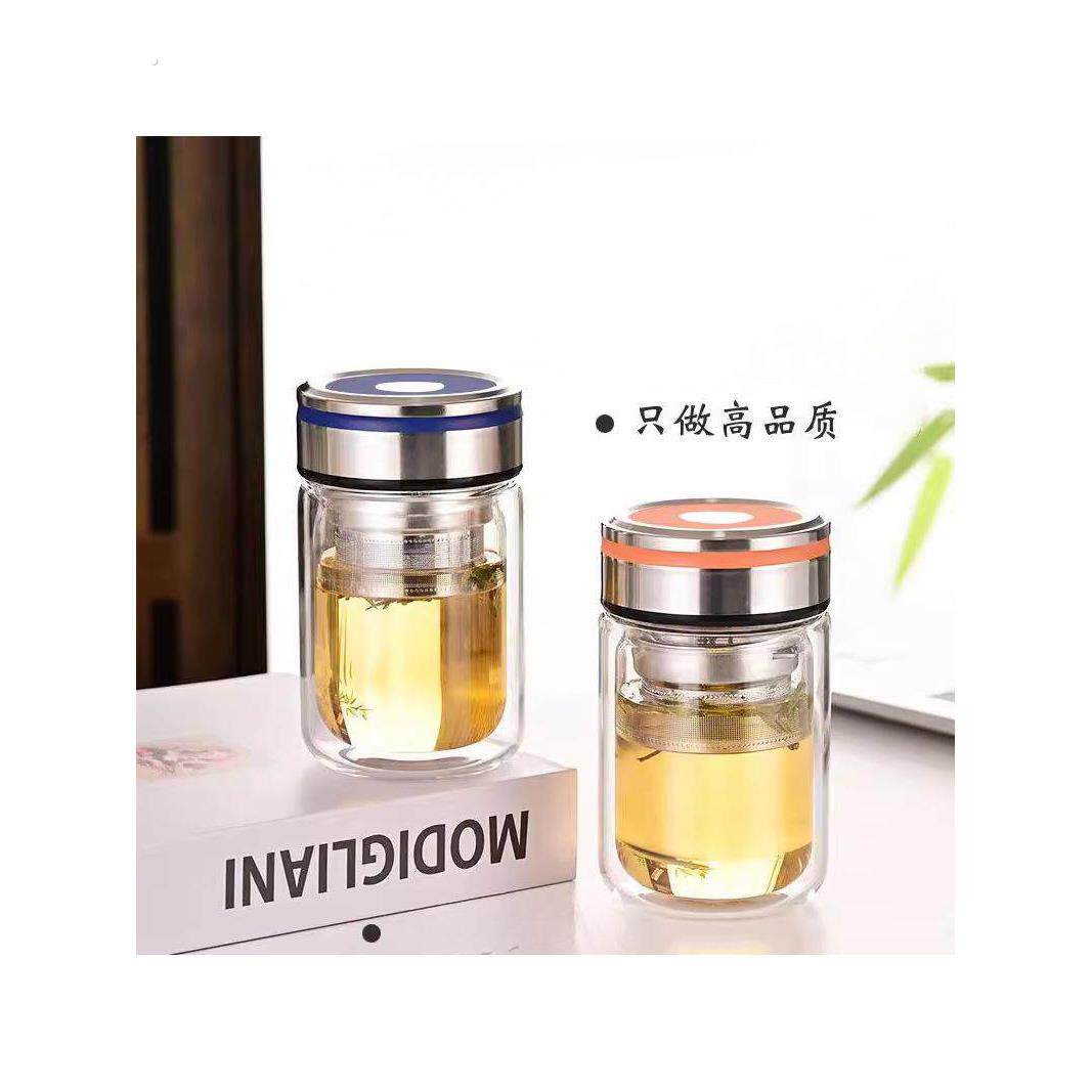 摔不烂钢化玻璃杯茶水分离泡茶杯小巧杯子高颜值女生办公室喝水杯