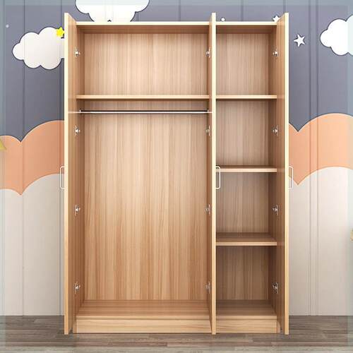 衣柜家用卧室现代简约实木板式大衣橱出租房用小户型简易储物柜子