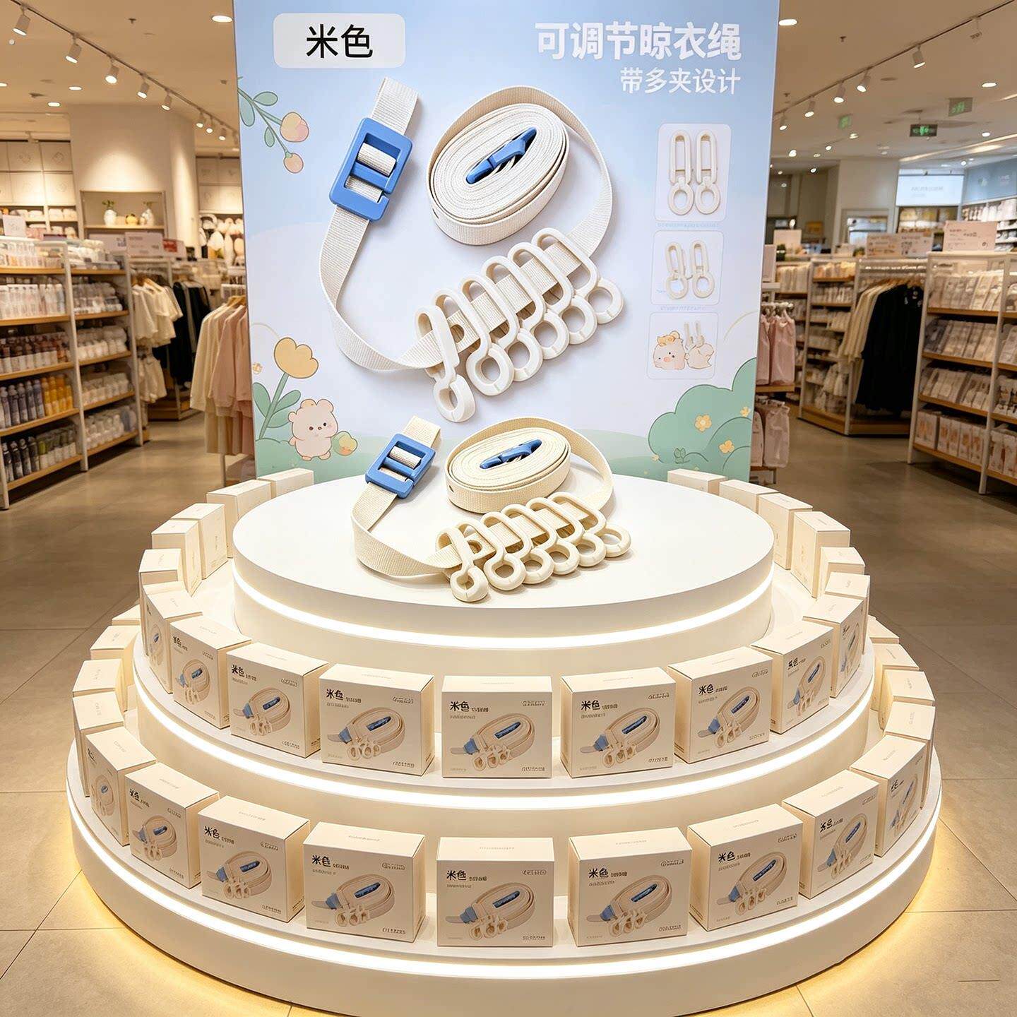 折叠衣架旅行晾衣神器出差住酒店便携旅游晾衣绳子室内外晾晒拉绳