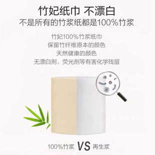 竹妃竹浆卷纸30卷4层112克整箱家用无芯卷纸卫生纸不漂白zofee