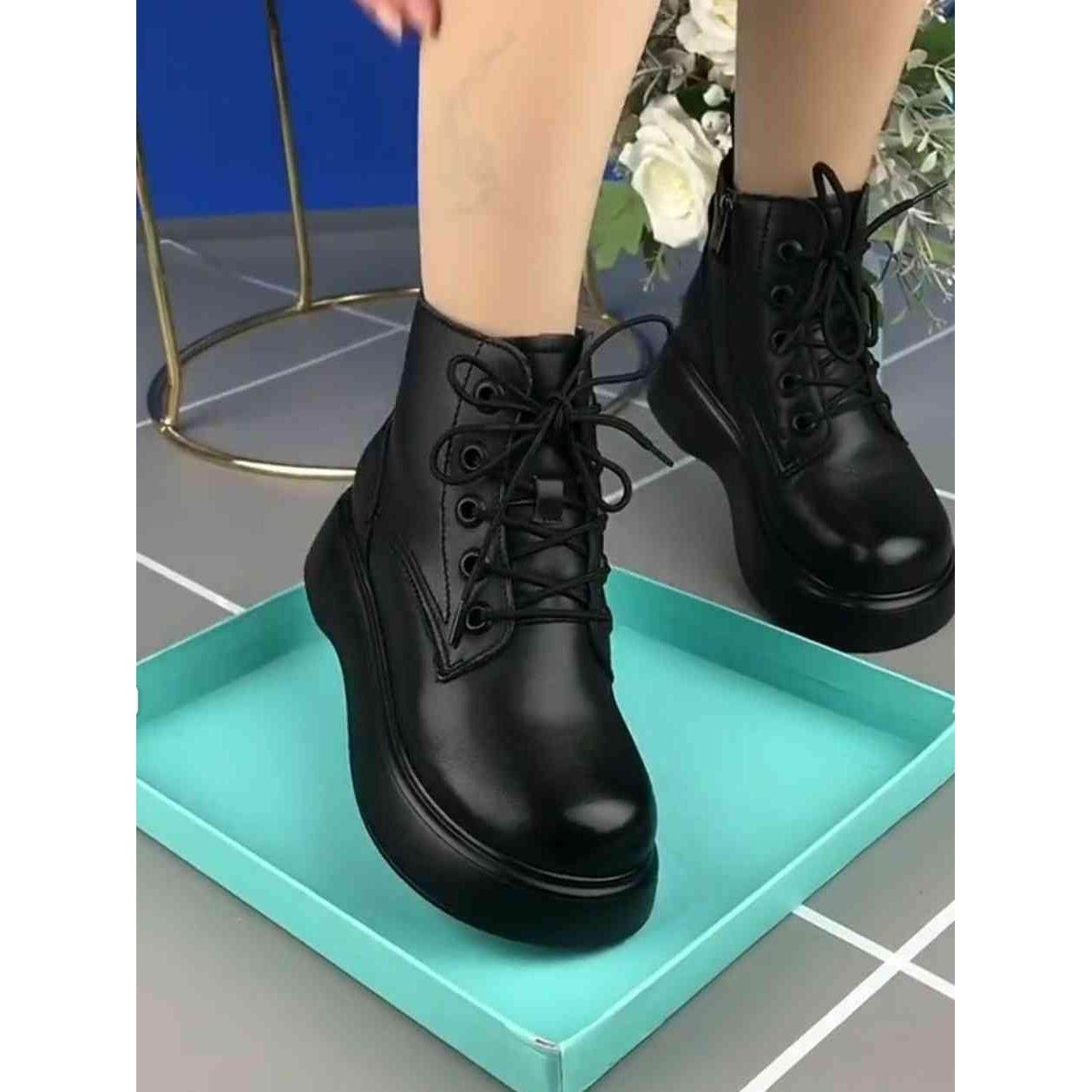 新款秋冬马丁靴女棉靴圆头软皮防滑厚底松糕小短靴英伦风靴子棉鞋,女鞋,马丁靴,淘宝优惠券,粉丝福利购,淘宝优惠卷