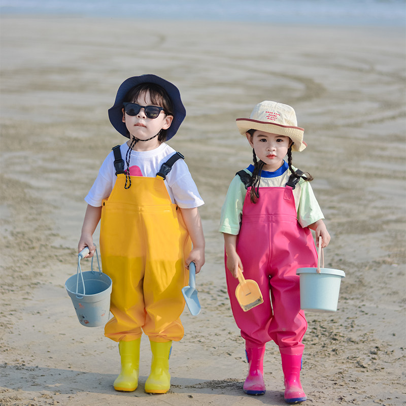 赶海装备儿童玩水连体衣幼儿园沙水服男女童下水裤涉水服玩水裤夏