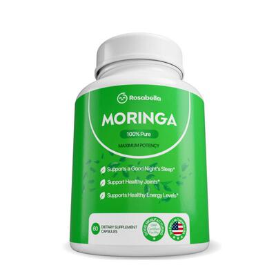 TK跨境爆款  亚马逊热销   MORINGA 辣木胶囊60粒身体补充剂