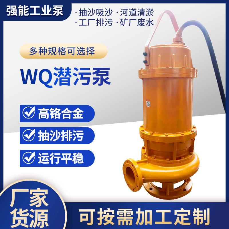 WQ无堵塞污水泵家农两用工程排污泵潜污泵无堵塞泥浆污水泵