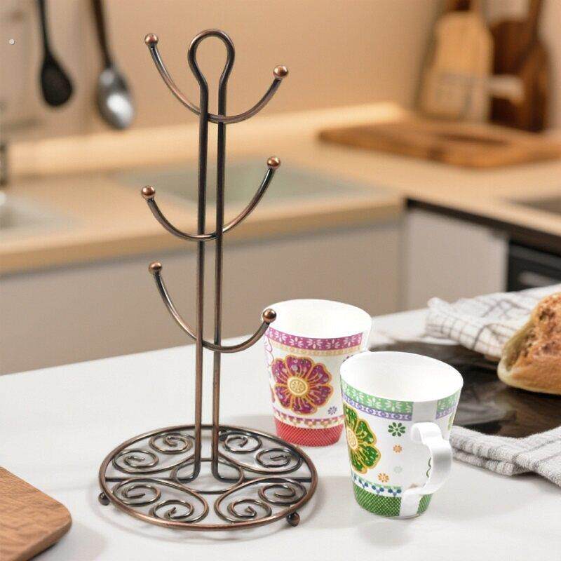 家居简约马克杯架水杯架厨房置物水杯挂架挂架咖啡杯沥水倒挂杯架
