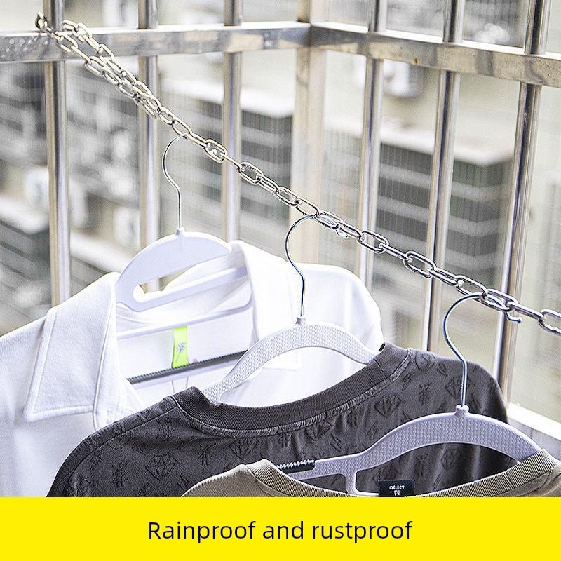 304不锈钢晾衣绳晒衣绳室外防滑铁炼防风凉衣绳神器晾衣杆晒被子