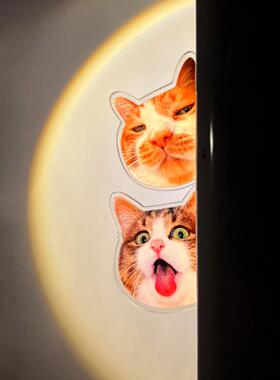 古咕谷猫咪侧面冰箱贴定制磁吸片亚克力小红书同款2026新款立牌