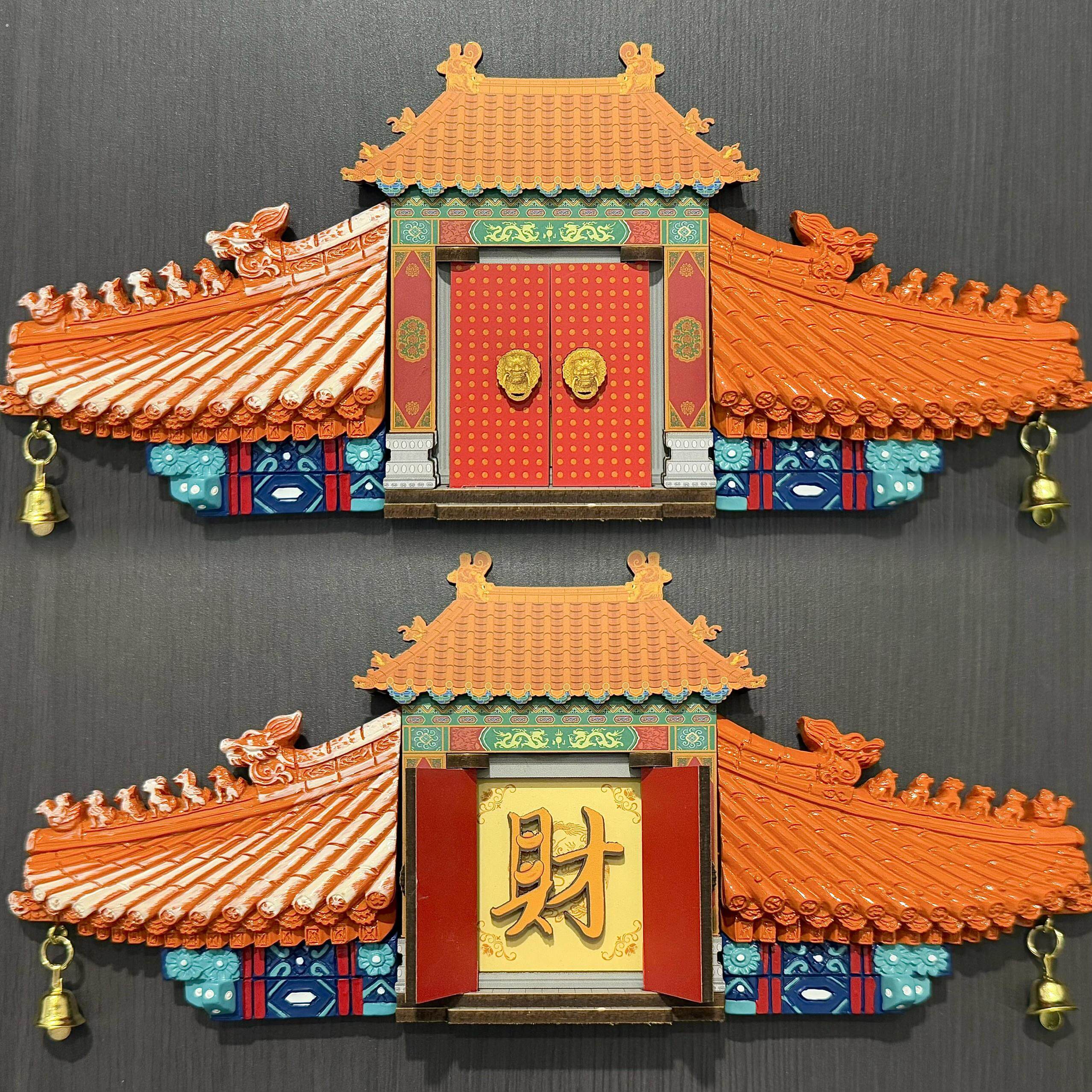 北京故宫文创脊兽雪景开门见财夏景磁吸树脂冰箱贴旅游纪念品礼物