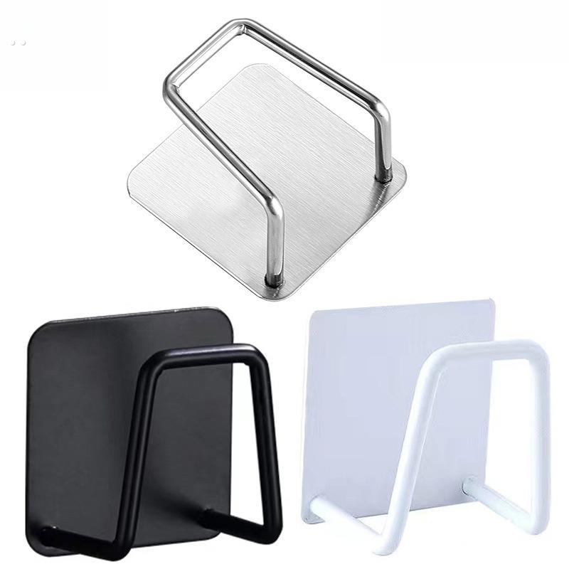 伸缩杆固定托 托黏贴式免打孔窗帘杆固定座器横杆门帘杆挂夹挂钩