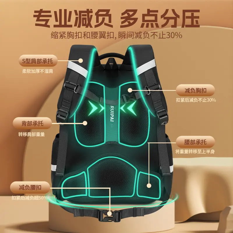 小学生书包女孩一二三年级大容量减负少儿书包护脊超轻