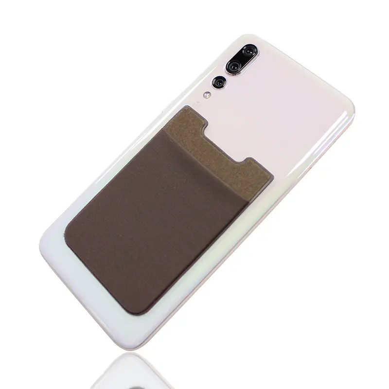 弹力布背贴手机卡套自粘式手机背面电压卡袋手机贴自粘袋