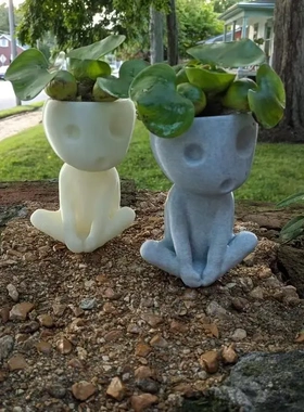 创意夜光小花盆ins北办公家居桌面花园摆件装饰