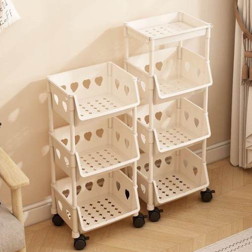 书架办公室桌面置物架书桌旁小推车客厅浴室可移动带轮落地收纳架