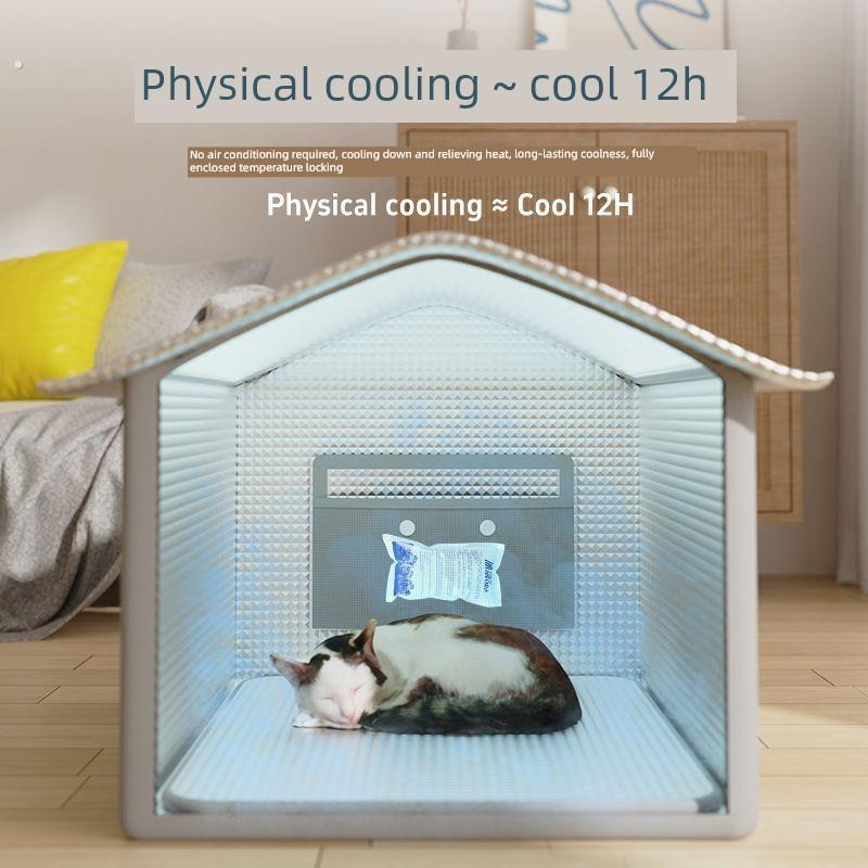 猫咪空调房耐用夏天解暑封闭猫窝宠物凉窝降温神器冰屋狗狗空调屋