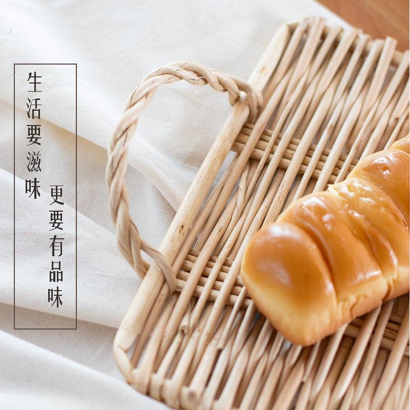 厂家柳编托盘餐厅酒店用饭篮子野餐烘焙蛋糕点餐