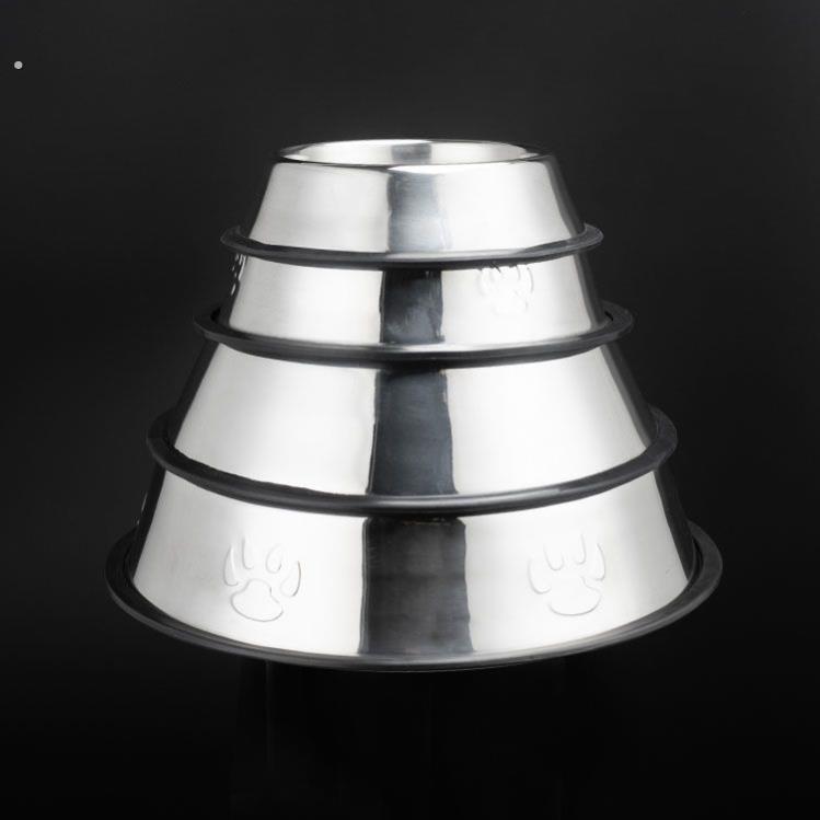 不锈钢宠物水盆猫碗狗盆狗碗打不翻食饭盆猫盆防滑双单碗大小号