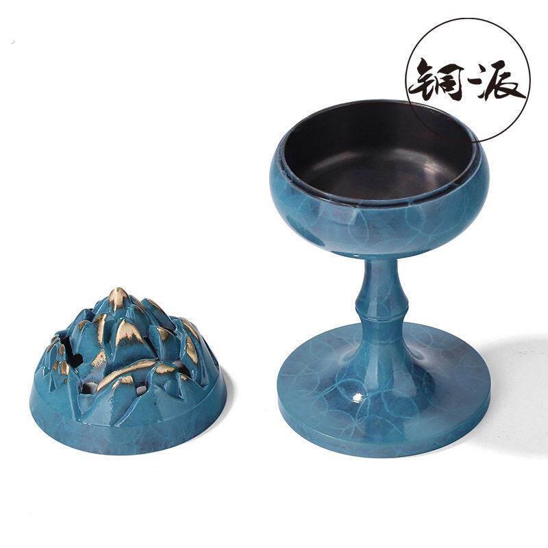 铜派可拆卸黄铜博山炉家用室内檀香盘香创意个性香薰炉工艺摆件